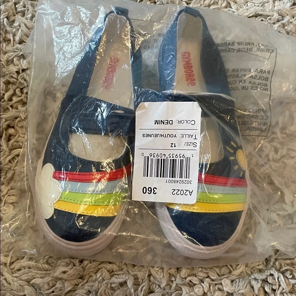 2021 Gymboree “Farming Friends” Rainbow Ballet Flats, Size 12